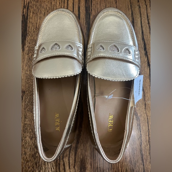 J.Crew Girls' gold heart loafers - Picture 8 of 11
